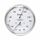 Термометр-гигрометр для сауны Fischer в корпусе из нержавеющей стали