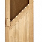 Дверь для бани и сауны с окном ПЛ-32Л, размер по коробке 1,90 х 0,70 м