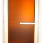 Дверь для сауны стеклянная ПЛ-42Л (матовая бронза), размер по коробке 1,90 х 0,70 м