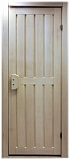 Дверь для бани ПЛ-23Л деревянная, размер по коробке 1,90 х 0,70 м, лиственные породы дерева, массив - компания ИТС