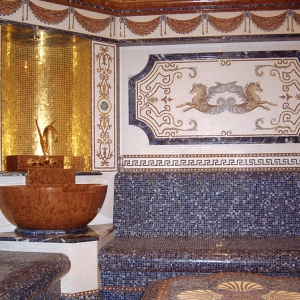 Турецкая баня с золотыми вставками ИТС