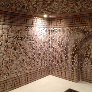Турецкая баня хамам от компании ИТС с мозайкой и мрамором