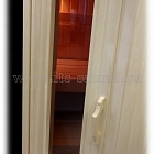 Банная дверь с окном ПЛ-30Л, размер по коробке 70х190 см