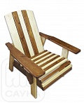 Кресло "ИВАН да МАША" из хвойных пород дерева, цвет комбинированный