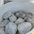 Камни Белый кварц, обвалованный, 15 кг - банные камни