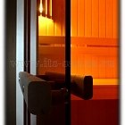 Дверь для сауны стеклянная ПЛ-50Л (бронза), размер по коробке 2,10 х 0,80 м