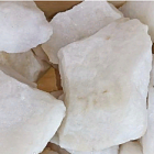 Белый кварц "Жаркий лед", колотый, 15 кг - банные камни