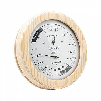 Термометр-гигрометр для сауны Fischer в деревянном корпусе - компания ИТС