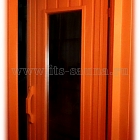 Банная дверь с окном ПЛ-30Л, размер по коробке 70х190 см