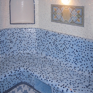 Светло-голубая турецкая баня ИТС