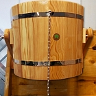 Обливное устройство 20л, полностью деревянное, лиственница (натуральная)